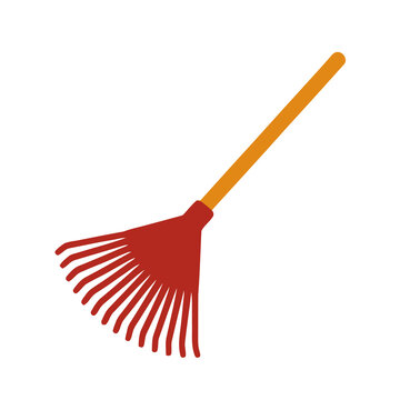 Garden rake isolated on transparent background