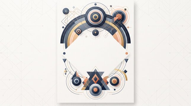 Title (199 Karakter):
Abstract Geometric Frame Sacred Geometry Modern Poster Design Blank Diamond Center Line Art Vector Illustration Character Isolated White Background Stock Illustration