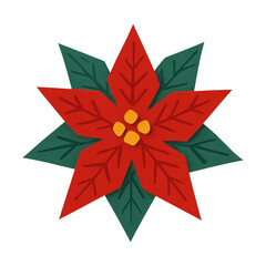 Obraz premium PNG Festive poinsettia flower illustration