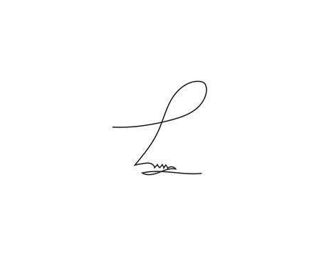 Handwritten signature loop design with elegant script style for branding materials