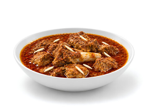 Ginger Garnished Mutton Qorma in Fiery Red Curry Gravy