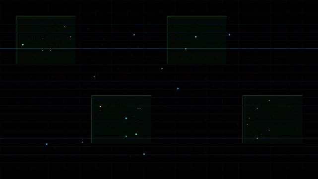 Sci fi console map retro pixel loop