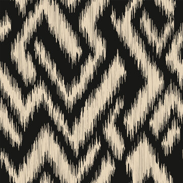 Abstract aztec ethnic ikat art ornament seamless pattern. ikat pattern.