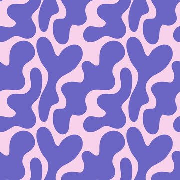 Seamless abstract pattern on paper with purple and pink abstract splotches