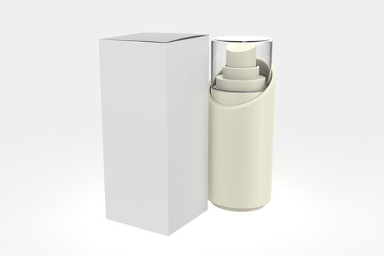 cosmetic pump bottle isolated on white background. 3d illustration