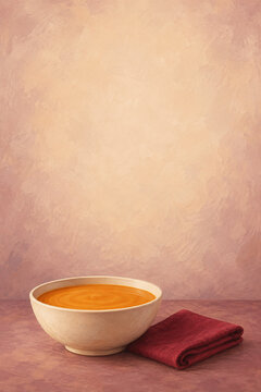 Thanksgiving soup menu background with blank center