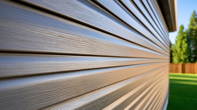 Horizontal siding texture with outdoor background