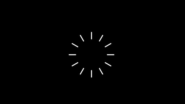 Loading spinner with please wait text.4k video animation concept.