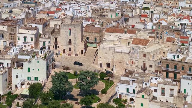 Aerial View of Cisternino Old Town, Puglia, Italy