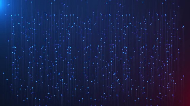 High speed digital data stream flow, futuristic computer coding network and cloud computing concept.