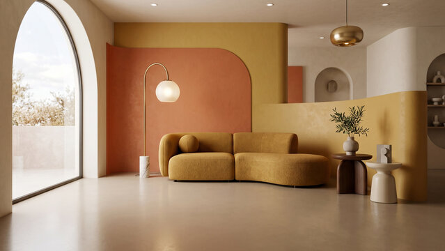 Playful Editorial Photography Studio Inspired by Soft 1970s Interior Forms