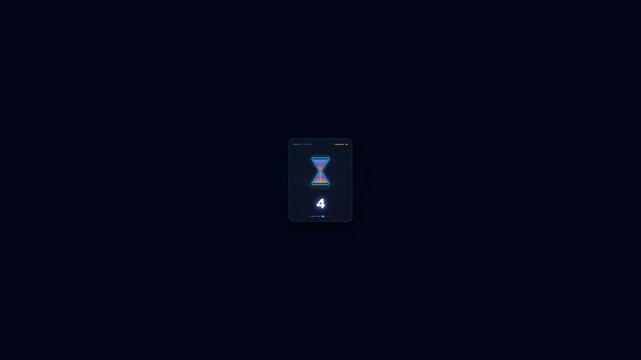 Minimalist Hourglass Loading Animation Digital Interface Element for Modern User Experience Design and Application Performance Feedback