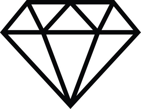 Black diamond shape vector icon