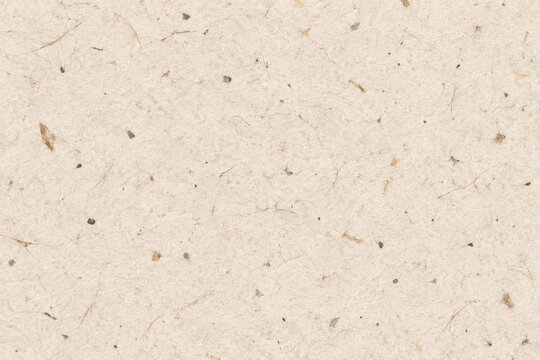 Korean rice paper texture, ecru mulberry washi with grainy speckles, vintage craft cardboard background, natural flecks and fibers