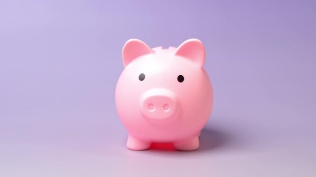 Pink piggy bank. Savings and deposit banking. Healthy economy. Financial security, budgeting habits and long term wealth building for a stable future.