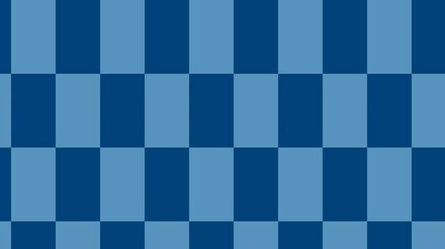 Animated cyan checkerboard motion background seamless loop