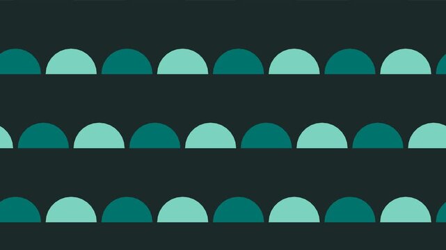 Teal scallop pattern motion background seamless loop animation