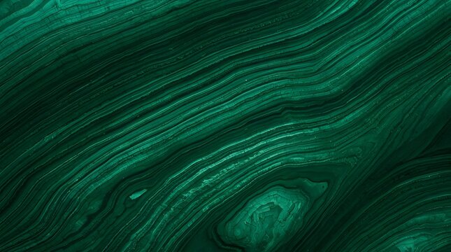 Abstract dark emerald green malachite marble texture background with flowing mineral waves