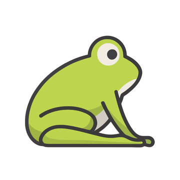 Green frog cartoon illustration