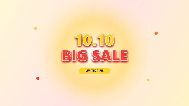 10.10 Big Sale Promotional Animation with Abstract Background