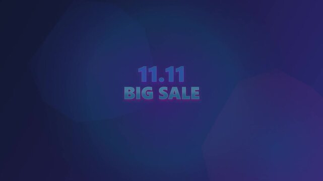 11 11 Big Sale Promotion Animation with Abstract Background