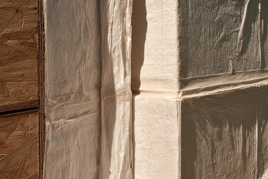 Overlapping Wall Sheets at a Rough Corner