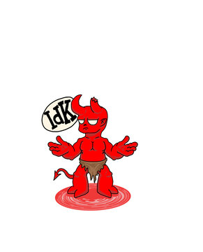 Red devil cartoon 
