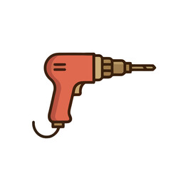 Red drill with cord © syah