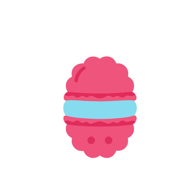 Pink and blue macaron illustration
