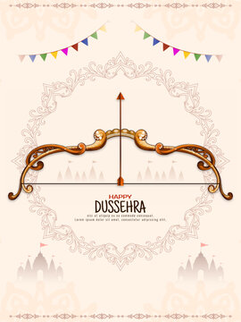 Happy Dussehra cultural Indian festival celebration background design
