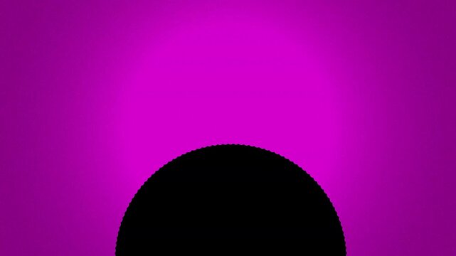 Abstract Silhouette of a Half Circle Against a Vibrant Magenta Pink Gradient Background Concept Design