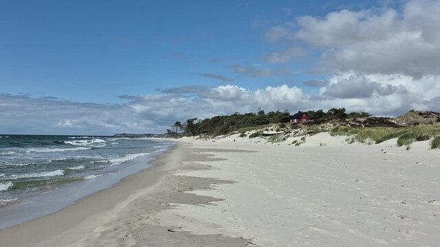 Strand bei Hagestads Naturreservat im S&uuml;dosten von Sk&aring;ne in der N&auml;he von  Sandhammerens Naturreservat  in Skane, Schweden