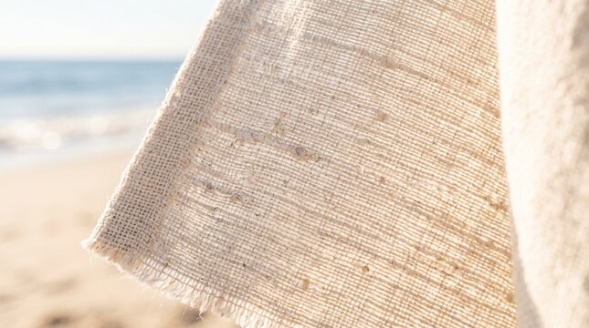 Macro photo of macro linen texture beach light 2k 20260919105223 showing abstract micro structural details and textures with professional studio lighting