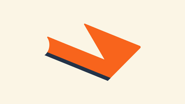 Snow plough blade logo in bright orange and slate for a winter road clearing contractor