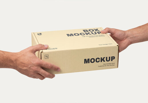 Cardboard Packaging Box Mockup