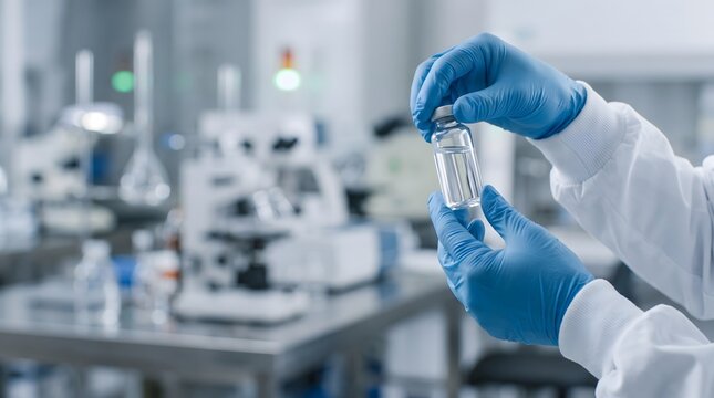 Laboratory Inspection of Pharmaceutical Sample Vial