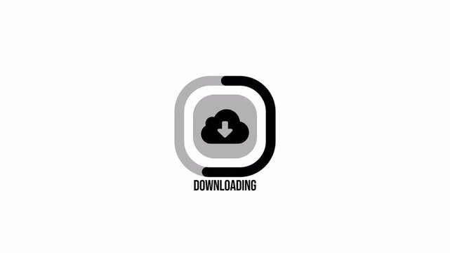 Downloading Progress Bar Animation, Modern Software UI, Digital Download Loading Interface, Futuristic Technology HUD and Computing Visualization, Transparent Background