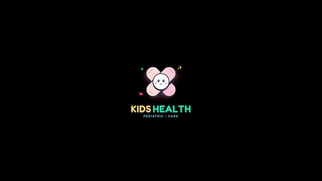 Cute Pediatric Care Logo Animation | Kids Health Branding Design