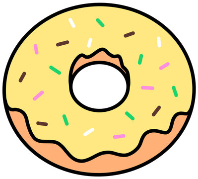vector illustration of a donut