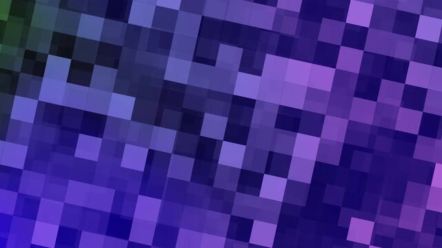 Abstract pixel mosaic purple blue digital geometric pattern perfect for modern technology backgrounds, graphic displays, and digital media art.
