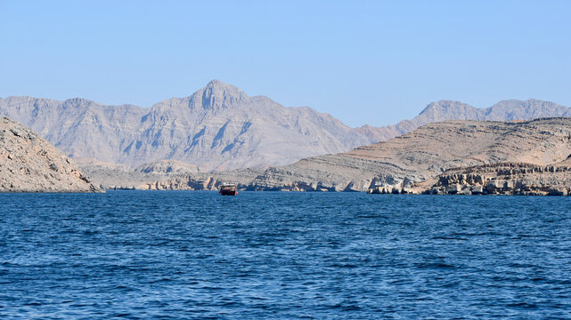 Entering the Fjords of Musandam, Oman