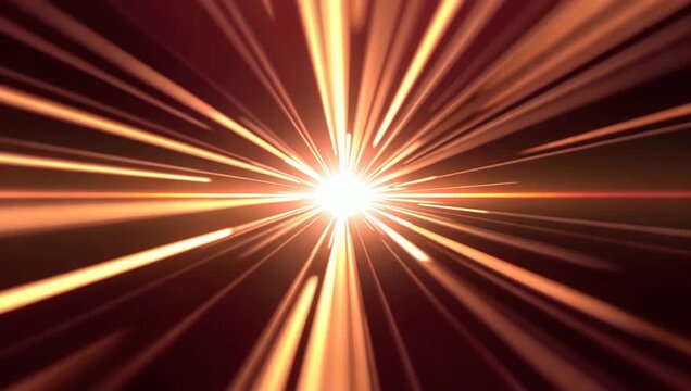 Symmetrical burst of ruby red and golden light rays creating a radiant Christmas starburst.