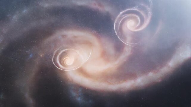 Cosmic nebulae swirl and merge in a celestial dance of interstellar dust and gas, revealing the awe-inspiring beauty of distant galaxies forming and evolving through the vast expanses