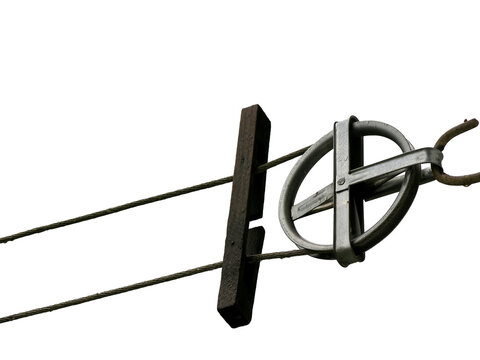 a old clothes line Isolated on transparent background&nbsp;