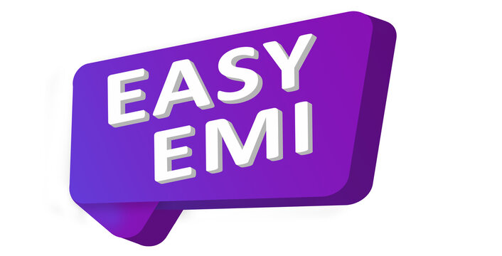 EASY EMI offer promotional purple label isolated on transparent background