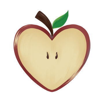 heart shaped apple