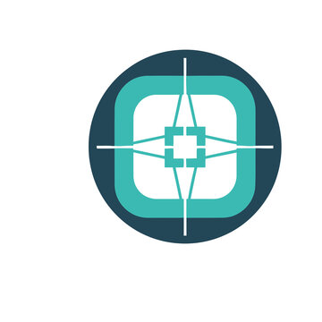 Abstract geometric target logo
