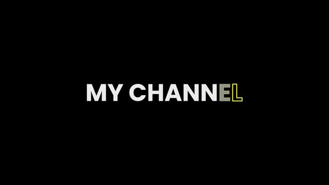 Welcome to my channel animated text typography intro for social media vlog
