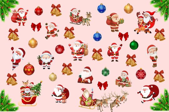 seamless pattern with santa claus