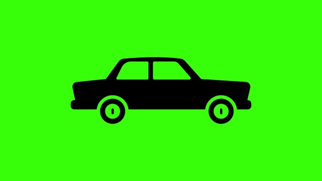 Damaged Automotive Car Engine Failure Breakdown Loop Animation on Green Screen Background Representing Vehicle Insurance Claims